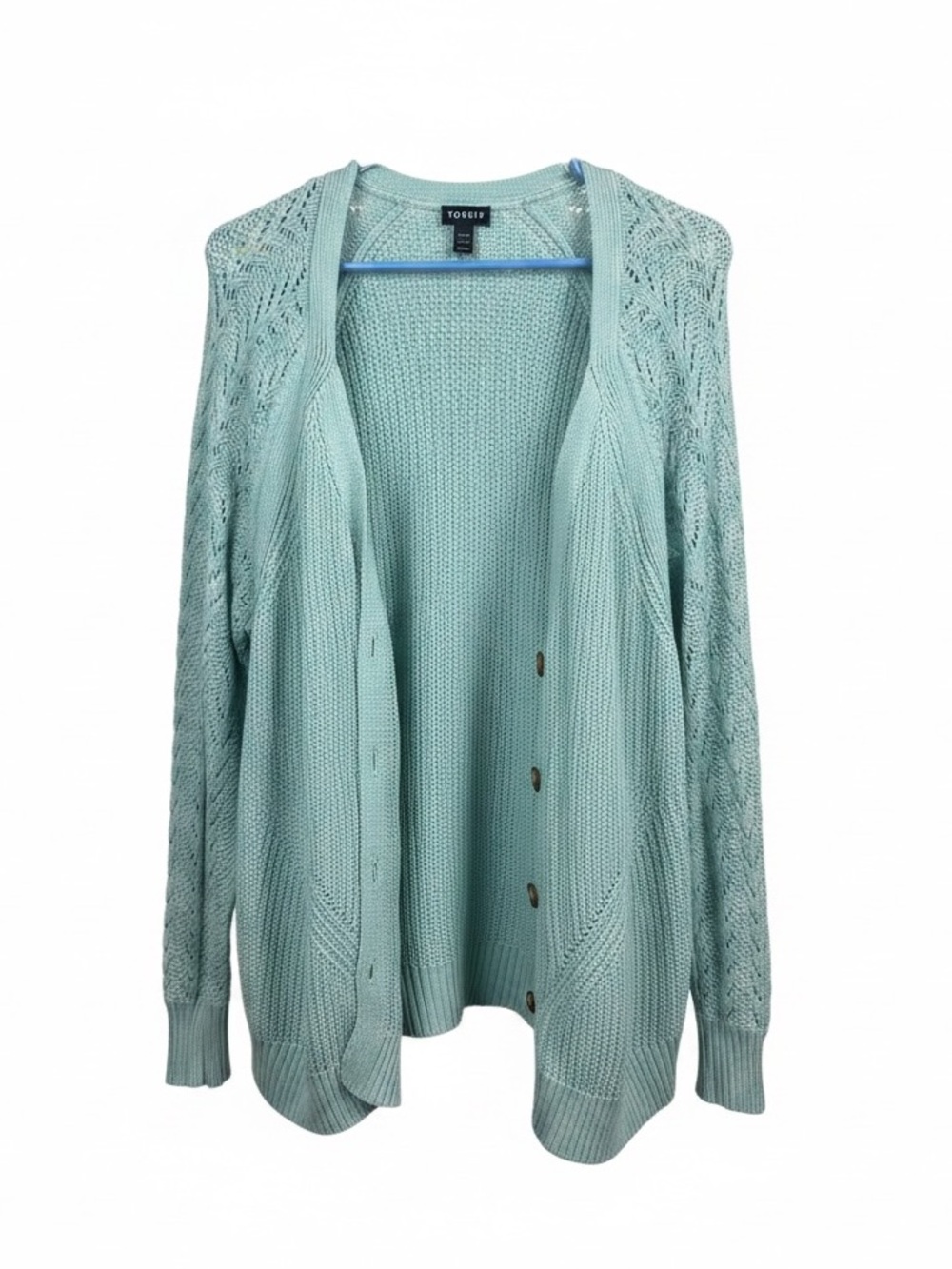 torrid Mint Green Open-Front Knit Cardigan
